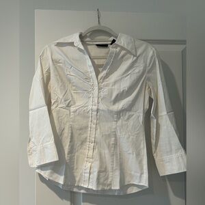 White button down top